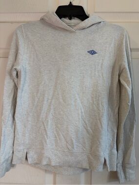 Peter Millar Light Heathered Gray Crewneck "The Gimme" Golf Hoodie Sweatshirt XS